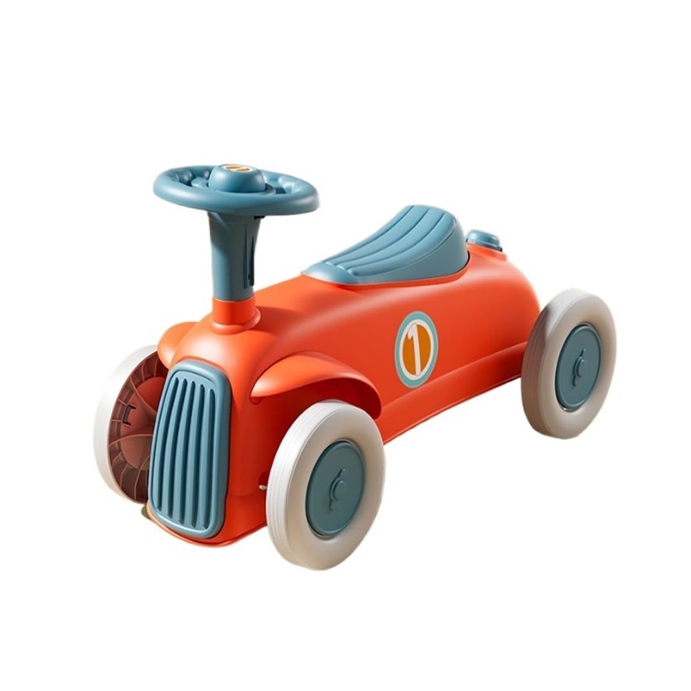 Toddler Ride On Toy Wiggle Car with Steering Wheel and Horn Sliding Toy Set for Indoor and Outdoor Play(Yellow)