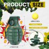 Sratte 1 Pcs Toy Hand Grenade for Cs Game with 10 Round Foam Ammo Model Tactical Fake Grenade for 14+ and Adults Outdoor Army Military Camo Party Favors Pretend Role Play Prop Game (Green) view 2