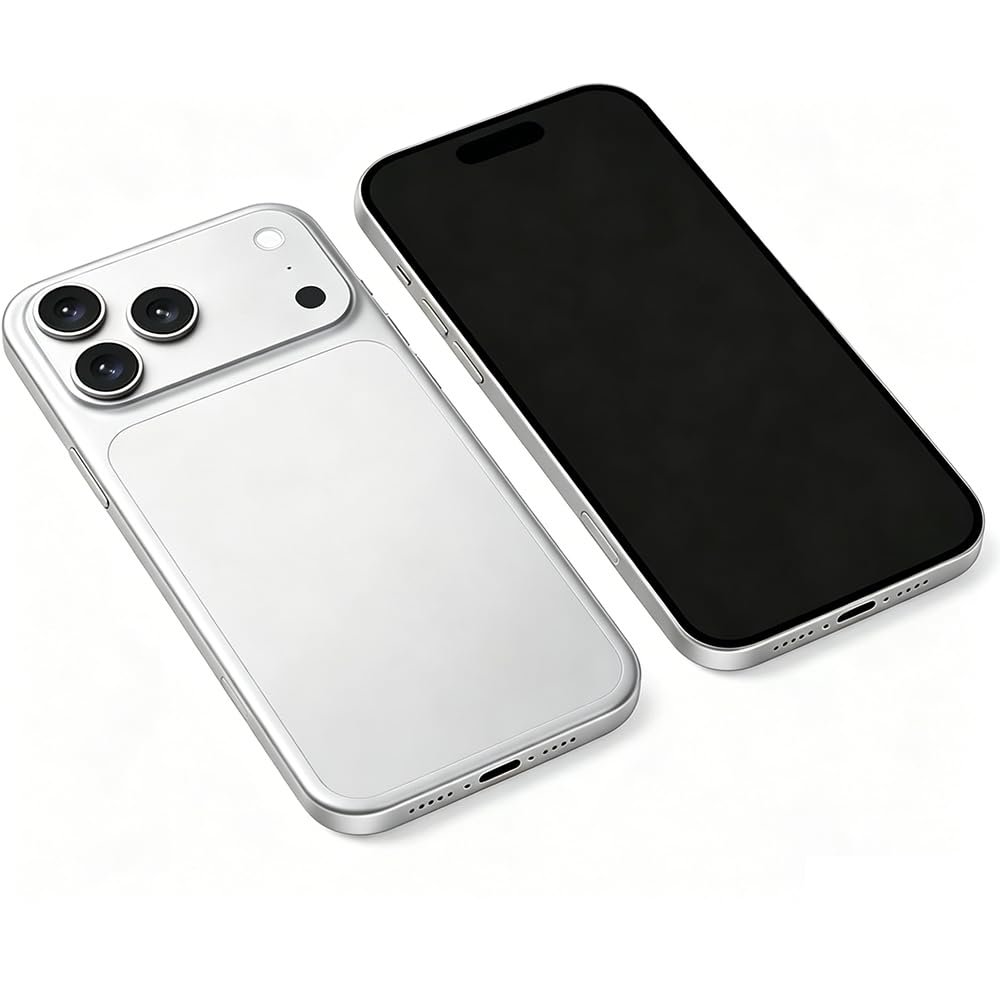 HOMTRU Fake Phone Dummy Prop Phone, Black Screen DecoyPhone PearPhone Non-WorkingPhone, DisplayPhone Look Like Real Phone 17 Pro (Silver)