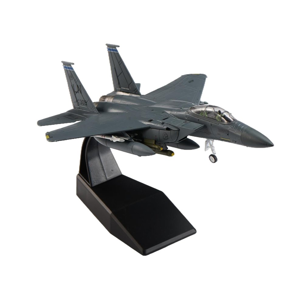 Eairsoky 1:100 Scale F-15E Strike Eagle Metal Fighter Jet Model Military Die-cast Aircraft Models for Collection or Gift LN Tail
