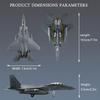 Eairsoky 1:100 Scale F-15E Strike Eagle Metal Fighter Jet Model Military Die-cast Aircraft Models for Collection or Gift LN Tail view 2