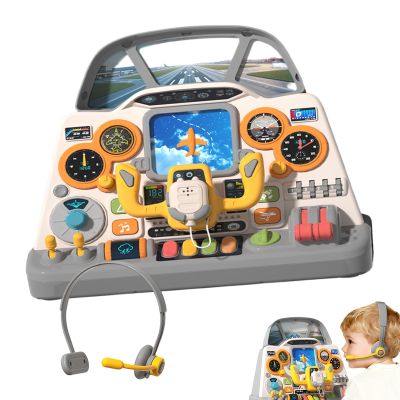 Airplane Cockpit Toy - Interactive Control Panel, Pretend Play Toy Providing Lights and Sounds, Kids Kit Supporting Indoor Playroom Learning, Accessory Perfect for Nursery Kindergarten Home
