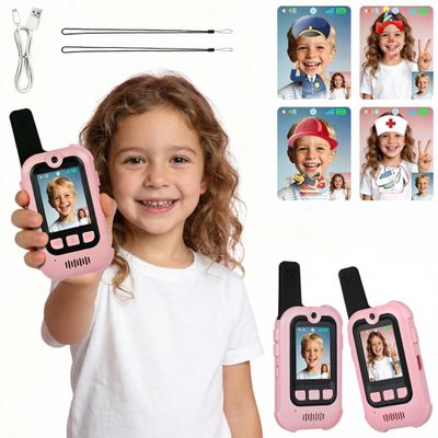 Video Walkie Talkies for Kids with Screen & Voice Changer