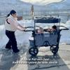 Keenz MOOV 2-Passenger All-Terrain Stroller Wagon with Reclining Seats, Cooler Bin, Push/Pull Handle, and Rubber Wheels  Foldable Wagon for Kids and Toddlers,Blue view 4