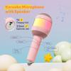 Karaoke Machine for Kids Adults, Portable Bluetooth Microphone Song Toys with LED Light, Best Chritmas Birthday Festival Party Gift for 3 4 5 6 7 8 9 10 11 12+ Year Old Girls Boys (Pink) view 3
