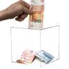Acrylic Piggy Bank, Unopenable Clear Banks Boxes, Large Capacity Square Money Saving Box, Unbreakable Transparent Saving Banks, Square Acrylic Money Box, for Adults and Kids view 1