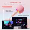 Wireless Bluetooth Karaoke Microphone for Kids, Portable Handheld Karaoke Mic Speaker Toys with LED Light, Best Christmas Birthday Festival Party Gift for 3 4 5 6 7 8 9+ Year Old Girls Boys (Pink) view 4