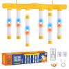 MILENTII Light Up Drop Stick Challenge Game with LED Lights, Rechargeable Reflex Training with 6 Drop Sticks, Remote Control, 3 Speed Levels, USB Charging Quick Response Interactive Catch Game view 1