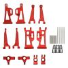 Aluminum Alloy RC Car Suspension Arm Set, Front Rear Swing Arms with Steering Cup and Axle Holder, Upgraded Replacement Parts for MJX 14210 14209 1/14 Scale RC Vehicles (Red) view 1