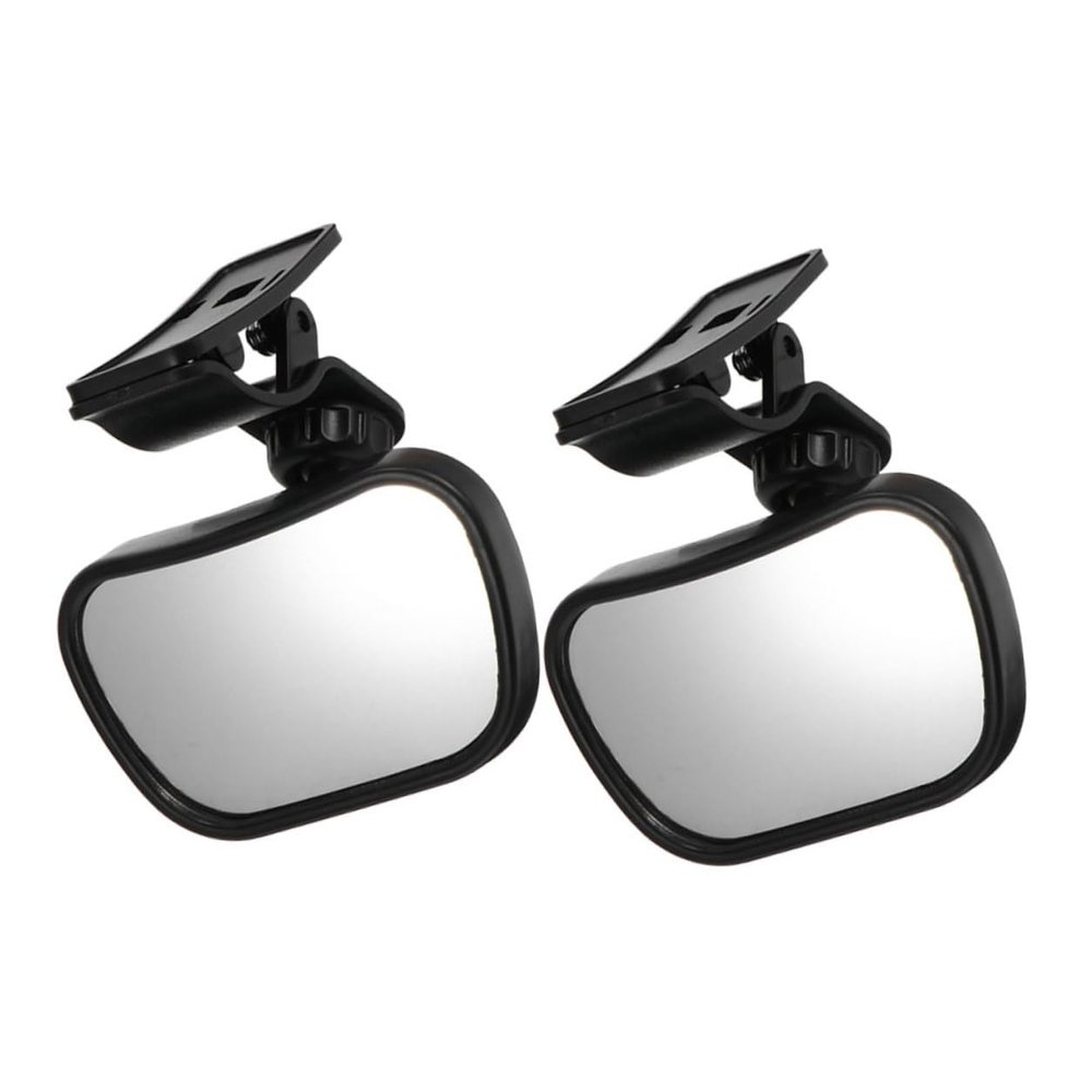 VANZACK 2pcs Rearview Mirror for Car Interior, Wide Angle Adjustable 360 Rotation Shatterproof Backseat Observation Mirror for Safety Monitoring