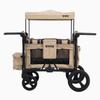 Keenz MOOV 4-Passenger All-Terrain Stroller Wagon with Reclining Seats, Built-in Cooler, Push/Pull Handle, Rubber Wheels, and Activity Tray  Foldable Wagon for Four Kids, Mocha view 1