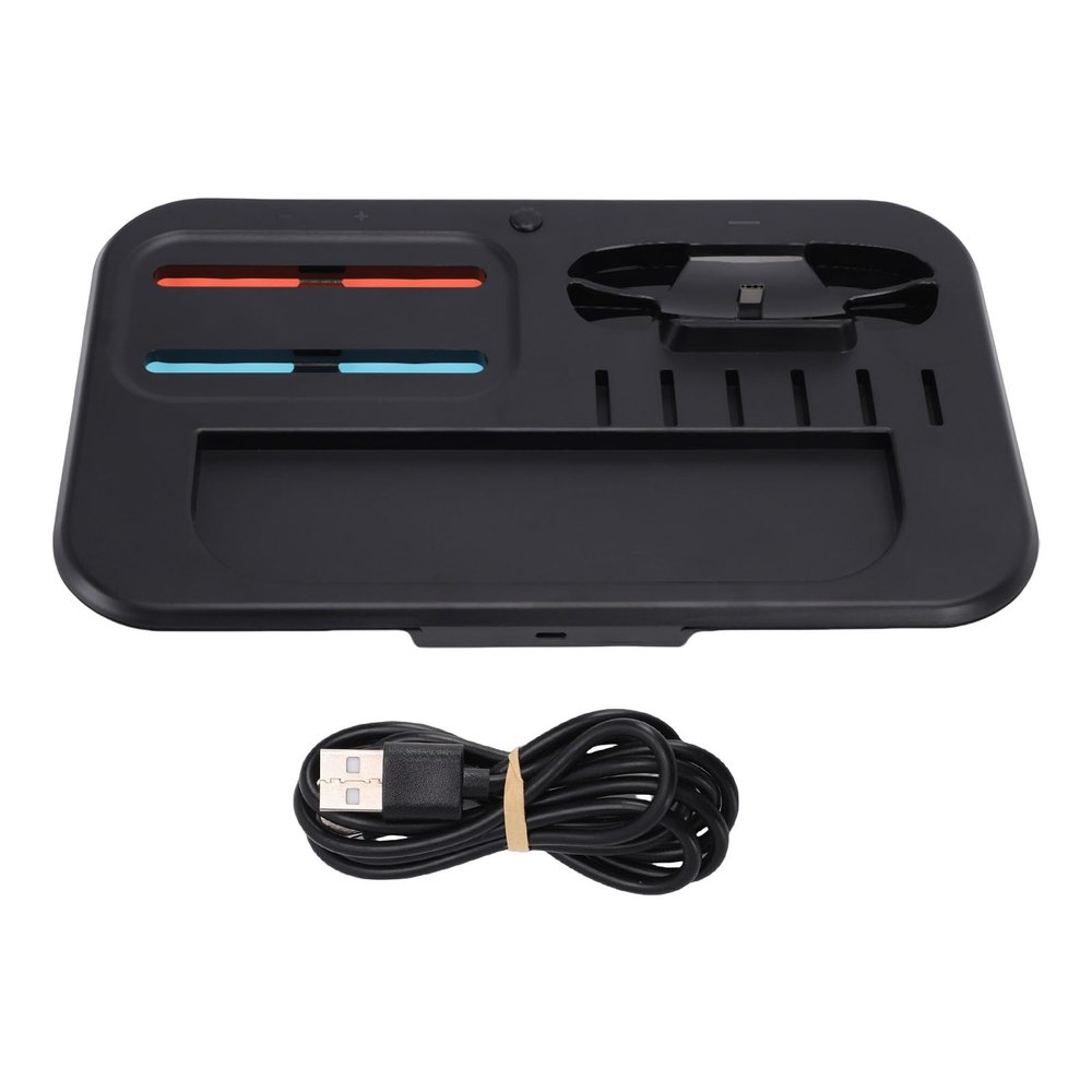 ciciglow Charging Dock for 2/2 Pro Controller, RGB Magnetic Fast Controller Charger Station with 6 Game Card Slots & LED Indicators