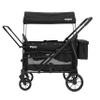Keenz Viva 4-Passenger Compact Stroller Wagon for Kids with Foldable Frame, Push/Pull Handle, EVA Wheels, and Mosquito Net Canopy  Lightweight Wagon for Families, Black view 1