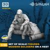 SPALAH 30735 1/35 Set of Figures Modern Soldiers on a Rest 3D Printed Resin kit Scale Model/Replica view 2