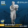 SPALAH 30735 1/35 Set of Figures Modern Soldiers on a Rest 3D Printed Resin kit Scale Model/Replica view 4