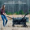 Keenz Viva 2-Passenger Compact Foldable Stroller Wagon with Canopy, Hybrid Push Pull Handle, EVA Wheels, and Storage  Lightweight Stroller Wagon for Toddlers and Kids, Green view 4