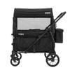 Keenz Viva 2-Passenger Compact Foldable Stroller Wagon with Canopy, Hybrid Push Pull Handle, EVA Wheels, and Storage  Lightweight Stroller Wagon for Toddlers and Kids, Black view 1