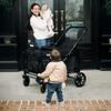 Keenz Viva 2-Passenger Compact Foldable Stroller Wagon with Canopy, Hybrid Push Pull Handle, EVA Wheels, and Storage  Lightweight Stroller Wagon for Toddlers and Kids, Black view 3