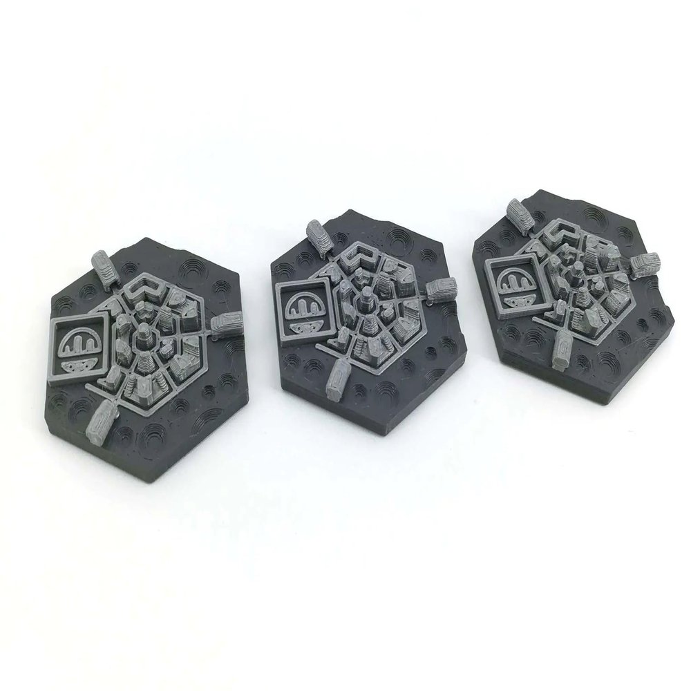 3 Tiles Paket for Terraforming Mars Fan Exp. The Moon - Gen. Habitat - 3X
