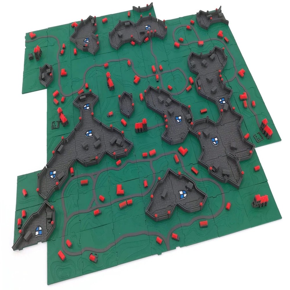72 Tiles Pack for Carcassonne Board Game