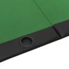 EDNRSOG 10-Player Foldable Poker Table with Green Surface, Padded Rim, and Cup Holders for Card Games and Home Entertainment, Durable Engineered Wood and Steel Construction, Spacious view 4