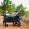 Keenz Viva 4-Passenger Compact Stroller Wagon for Kids with Foldable Frame, Push/Pull Handle, EVA Wheels, and Mosquito Net Canopy  Lightweight Wagon for Families, Green view 3