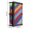 BTSEURY 3D Pin Art Board, Colorful Plastic Pins with Sturdy Transparent Frame for Kids and Adults, Create Amazing 3D Sculptures (Black Bottom Large Size) view 3