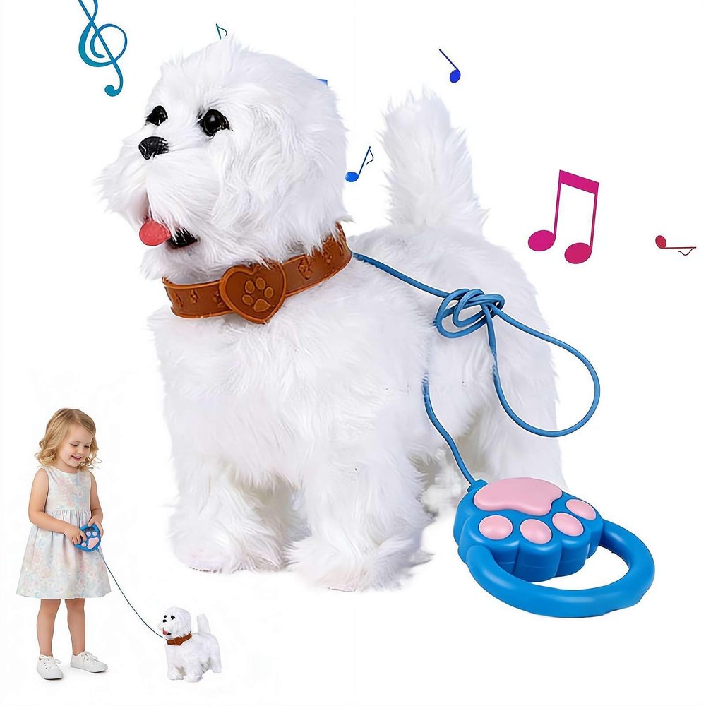 2026 New Wuffy Robot Dog,Robot Dogs Realistic,Interactive Walking Plush Puppy Toy Dog with Touch Sensing,Voice Mimic, Lifelike Sounds,Tongue & Licking Motion,RobotPuppy That Acts Like a RealPuppy