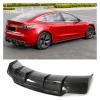 Carbon Fiber Rear Bumper Diffuser Spoiler Chin Compatible for Tesla Model 3 Rear Lip Diffuser Protector 2015 2016 2017 2018 2019 view 3