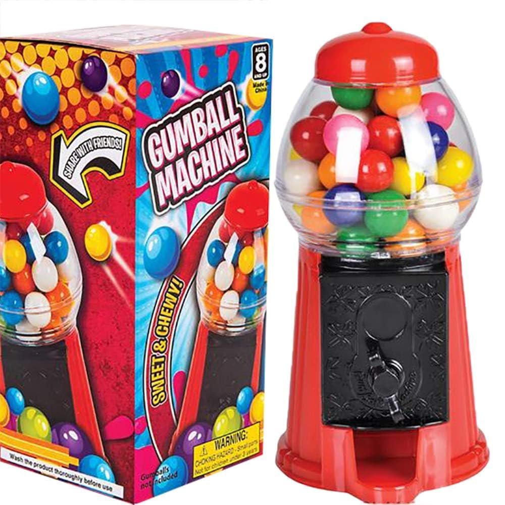 Gumball Machine Bank and Coin Bank Toy for Kids, Gum Balls Included, 6.5" (24-Pack)