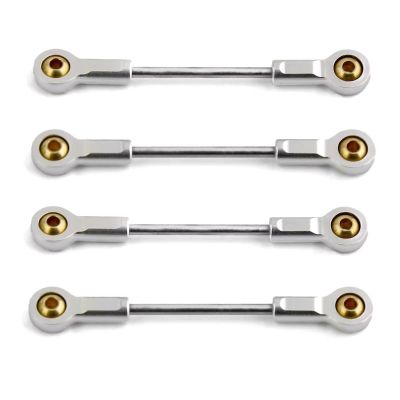 RC Spare Part Compatible with Kyosho for MINI-Z 1/18 1/24 RC Car Parts Accessories 4pcs Metal for Chassis Suspension Link Rod Pull Rod