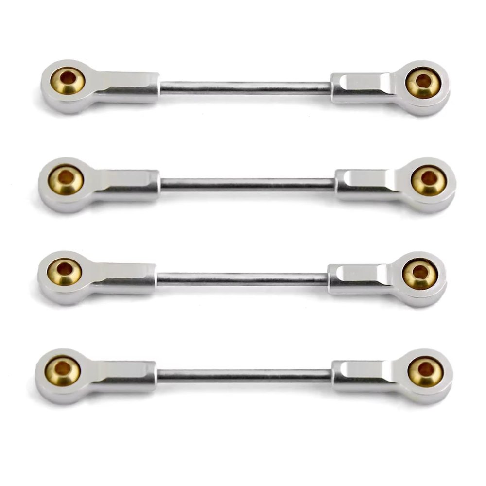 RC Spare Part Compatible with Kyosho for MINI-Z 1/18 1/24 RC Car Parts Accessories 4pcs Metal for Chassis Suspension Link Rod Pull Rod