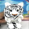 3D Printed Tiger, 12 Inches Articulated Jungle Wild Animal Toy, Home Office Executive Desk Decoration AT001-WHITE-LARGE view 1