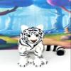 3D Printed Tiger, 12 Inches Articulated Jungle Wild Animal Toy, Home Office Executive Desk Decoration AT001-WHITE-LARGE view 3