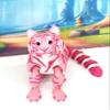 3D Printed Tiger, 12 Inches Articulated Jungle Wild Animal Toy, Home Office Executive Desk Decoration AT001-PINK-LARGE view 2
