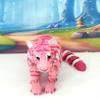 3D Printed Tiger, 12 Inches Articulated Jungle Wild Animal Toy, Home Office Executive Desk Decoration AT001-PINK-LARGE view 4