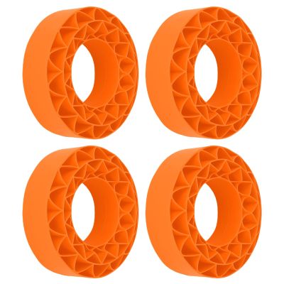 Fabater Silicone Tire Inserts, Soft 106 x 42mm Fit for SCX10 III Vibrant Color 1.9in Tire Foam Set with Easy Install Enhanced Grip Traction, Replaces Inserts for 1.9 Inch Tires (Orange)