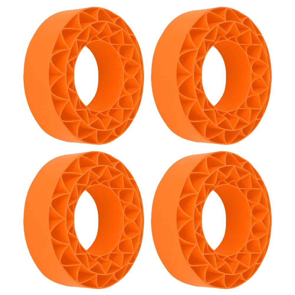 Fabater Silicone Tire Inserts, Soft 106 x 42mm Fit for SCX10 III Vibrant Color 1.9in Tire Foam Set with Easy Install Enhanced Grip Traction, Replaces Inserts for 1.9 Inch Tires (Orange)