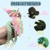 9.2 Inch 3D Printed Peacock Toy,Articulated Flexible 3D Printed Animal Decor,3D Printed Phoenix Bird,Interesting Toys for Autism/ADHD,Fidget Toys, Executive Desk Animals Toy (Black Gold) view 2