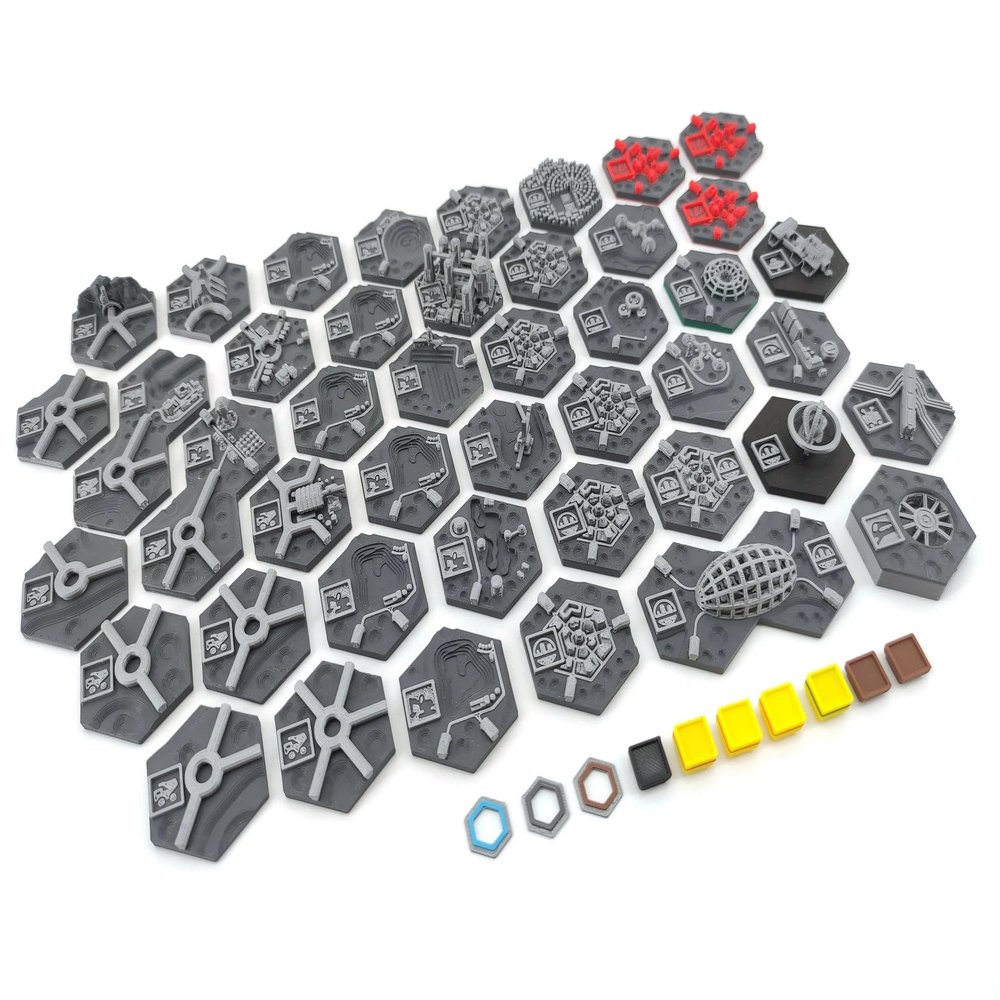 44 Tiles Paket for Terraforming Mars Fan Expansion The Moon - Color A