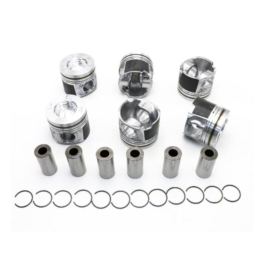 N57D30 Engine Piston Set +0.5 Compatible With 3 Series 4 Series 5 Series 6 Series 7 Series X3 X4 X5 X6 Models