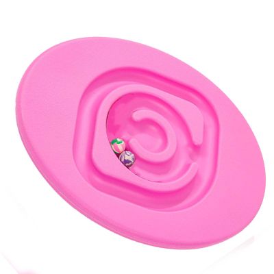 Qiilu Wobble Board for Kids - Kid Rocking Snail Balance Seesaw Board Children Maze Balance - Sensory Motor Development Activities (Pink)