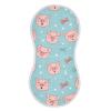 Emelivor Funny Pigs Blue Pattern Muslin Burp Cloths for Baby Super Soft Baby Burp Cloths Absorbent Baby Washcloths Towel Burp Bibs Burping Spit Up Rags for Newborn Girls Boys Babies view 1