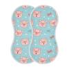 Emelivor Funny Pigs Blue Pattern Muslin Burp Cloths for Baby Super Soft Baby Burp Cloths Absorbent Baby Washcloths Towel Burp Bibs Burping Spit Up Rags for Newborn Girls Boys Babies view 2