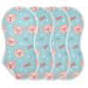 Emelivor Funny Pigs Blue Pattern Muslin Burp Cloths for Baby Super Soft Baby Burp Cloths Absorbent Baby Washcloths Towel Burp Bibs Burping Spit Up Rags for Newborn Girls Boys Babies view 3
