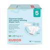 (1 Pack) ~ Kudos Chlorine~Free Premium Diapers, Cotton-Lined ~ Size 5~44 Count ~ 20+ Lbs ~ White. view 2