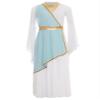 Fldy Greek Toga Costume for Girls Ancient Greece Mythos Themed Outfit Roman Nobility Cosplay Costume Light Blue 8 Years view 1