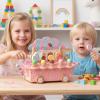 Ice Cream Shop Game | Wooden Trolley for Symbolic Play Fun and Imaginative - Kitchen Toy Ice Cream Shop For Kids,For Supermarket Restaurant Kitchen Grocery Picnic C view 3