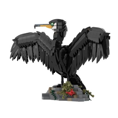 Aetheria Cormorant Bird Animal Building Set 963 Pieces Animals Bird Bricks Home Office Decor Art Ornament, Creative Construction Collectors & Enthusiasts for Adults - Designed by SKABRAM