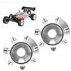 Rear Wing Gasket Aluminum Alloy Durable Strengthen Tail Protection Universal Part Fit for 1/10 Offroad Racing Car 2pcs Black Red Gold Blue Silver Green (Silver) view 4